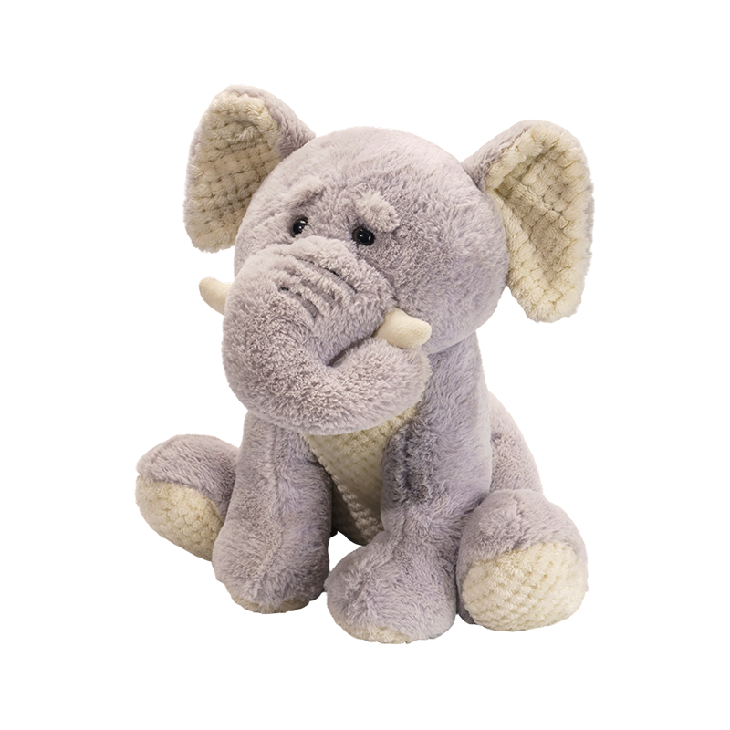 Sitting elephant plush toys with a long nose and big ears