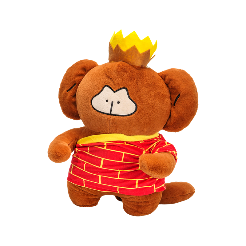 Fantasy animal monkey plush toys with crown and robe
