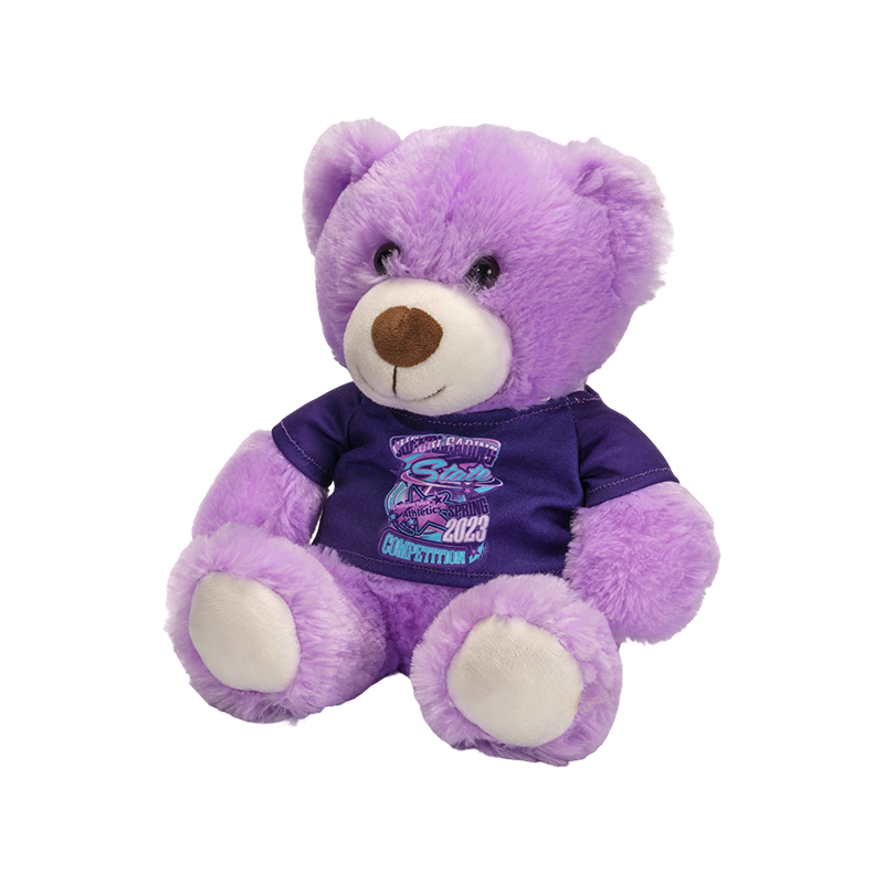 Adorable stuffed dressed purple   bear plush toys