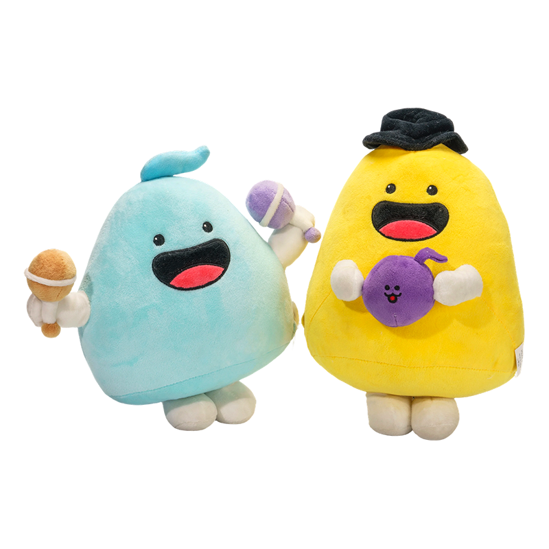 Cheerful ice-cream & donut plush keychains