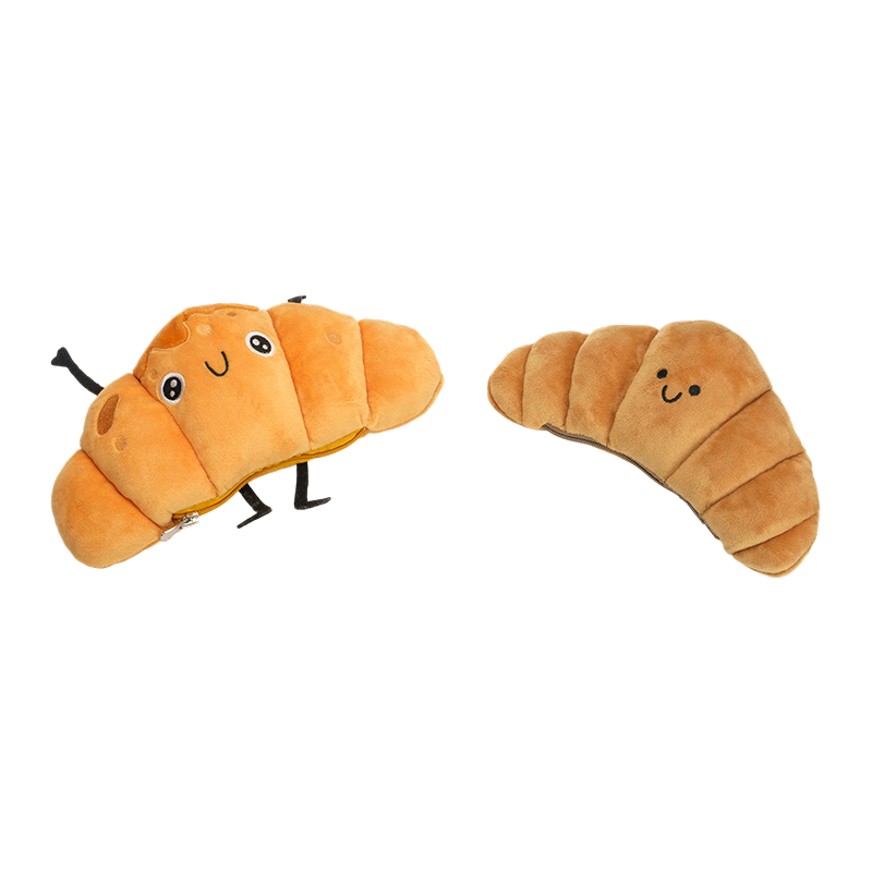 Croissant-face plush cases