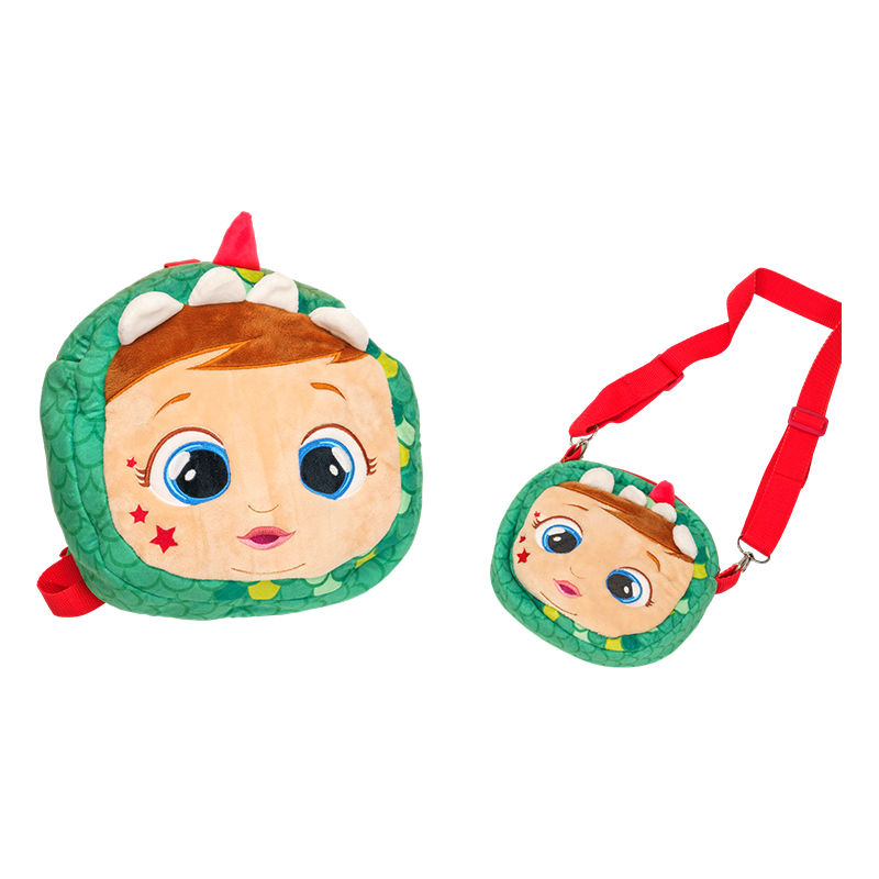 Dinosaur-shaped plush knapsack