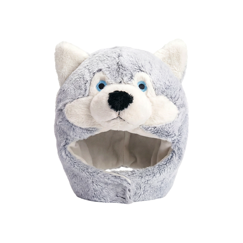Alaskan husky plush hat