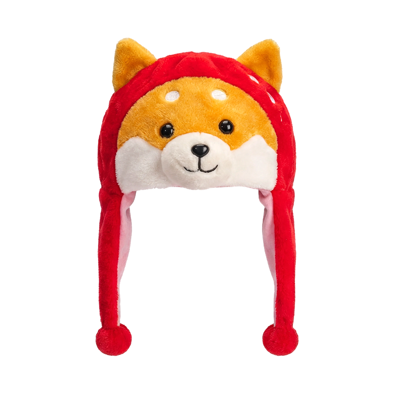 Scarlet shiba-look plush hat