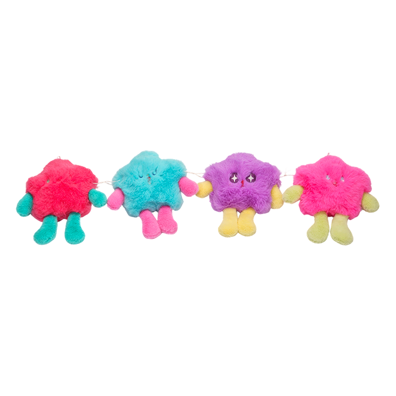 Colorful cute fluffy monster plush toys