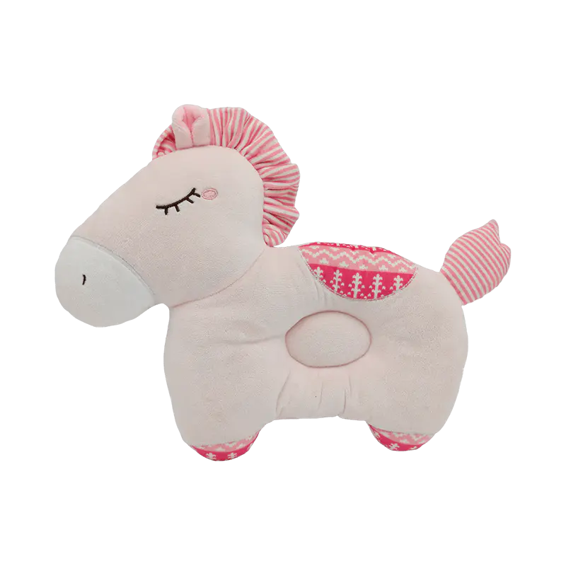 Soft Plush Unicorn Baby Shaping Pillow, Newborn Anti-Flat Head Sleep Support Cushion, Durable Washable Infant Sleep Pillow for Daily Rest & Travel