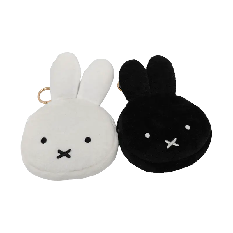 Trending Designer Bunny Plush Coin Purse, Soft Fluffy Mini Rabbit Shaped Plush Wallet, Portable Zipper Small Storage Pouch