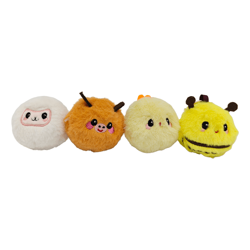 Kawaii Mini Plush Blind Box Toys, 4PCS Cute Fluffy Cartoon Animal Stuffed Plush Figures, Gift & Collection