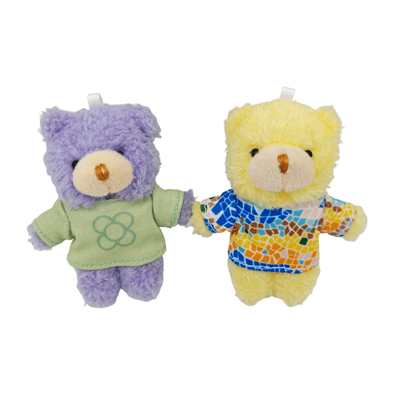 2PCS Cute Lollipop Bib Stuffed Plush Keychain for Bag Decoration, Gift & Collection