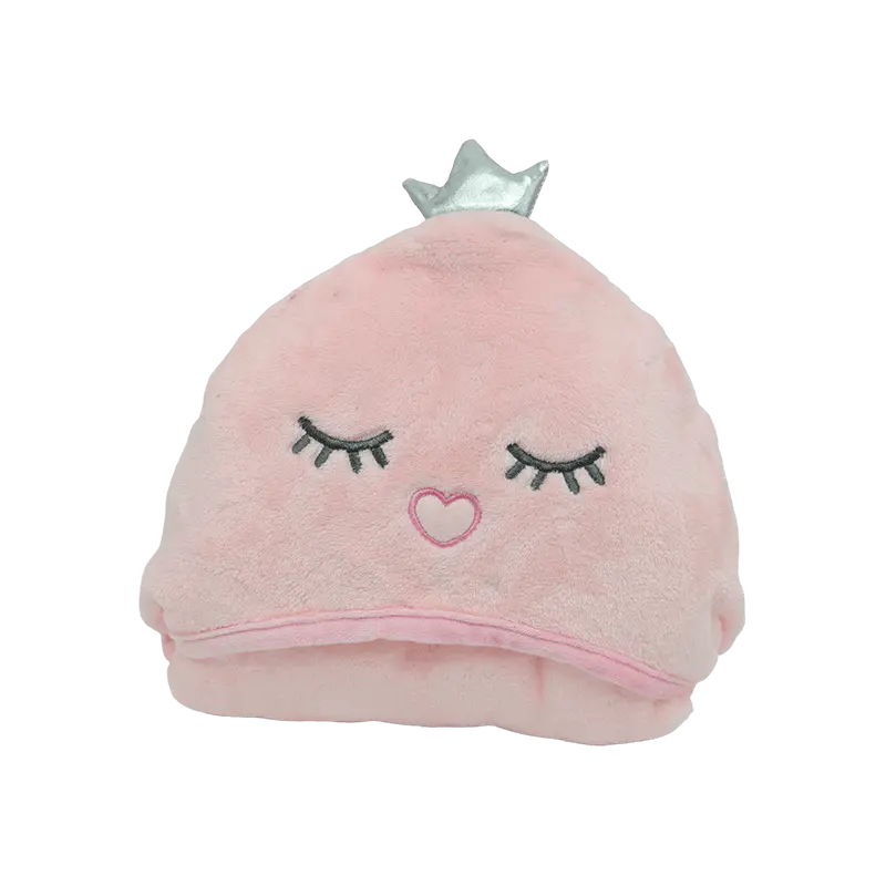  Kids Cute Cat Ears Embroidered 2-in-1 Wearable Hooded Plush Cloak Blanket Soft Coral Fleece Warm Throw for Toddlers Children